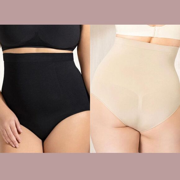NWT $42 Empetua [ XL/XXL ] All Day Every Day High-Waisted Shaper Panty BLK #L976 - Picture 1 of 12